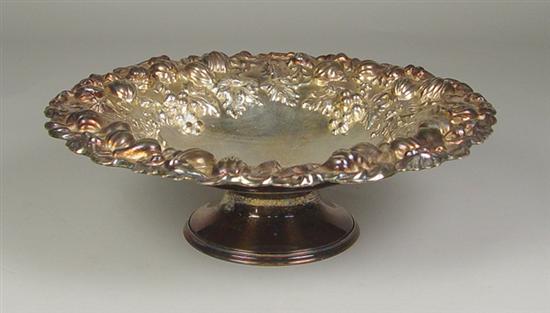 Appraisal: Silverplate Compote th Century Marked with Made in England and