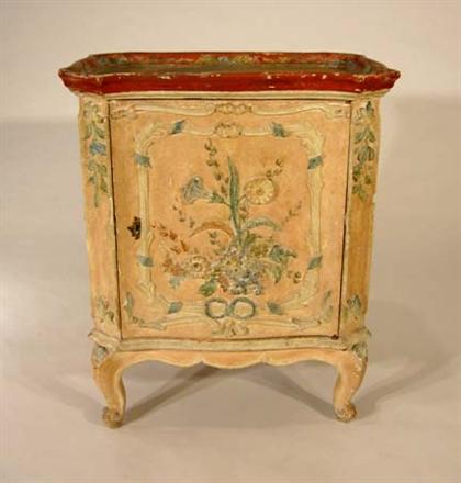 Appraisal: Venetian carved and polychrome painted cupboard th century The shaped