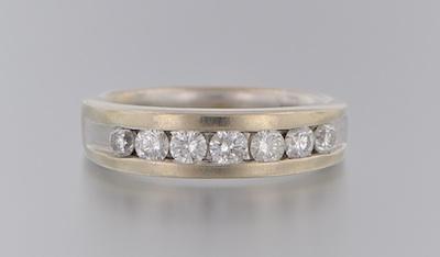 Appraisal: A Gentleman's White Gold and Diamond Ring k white gold