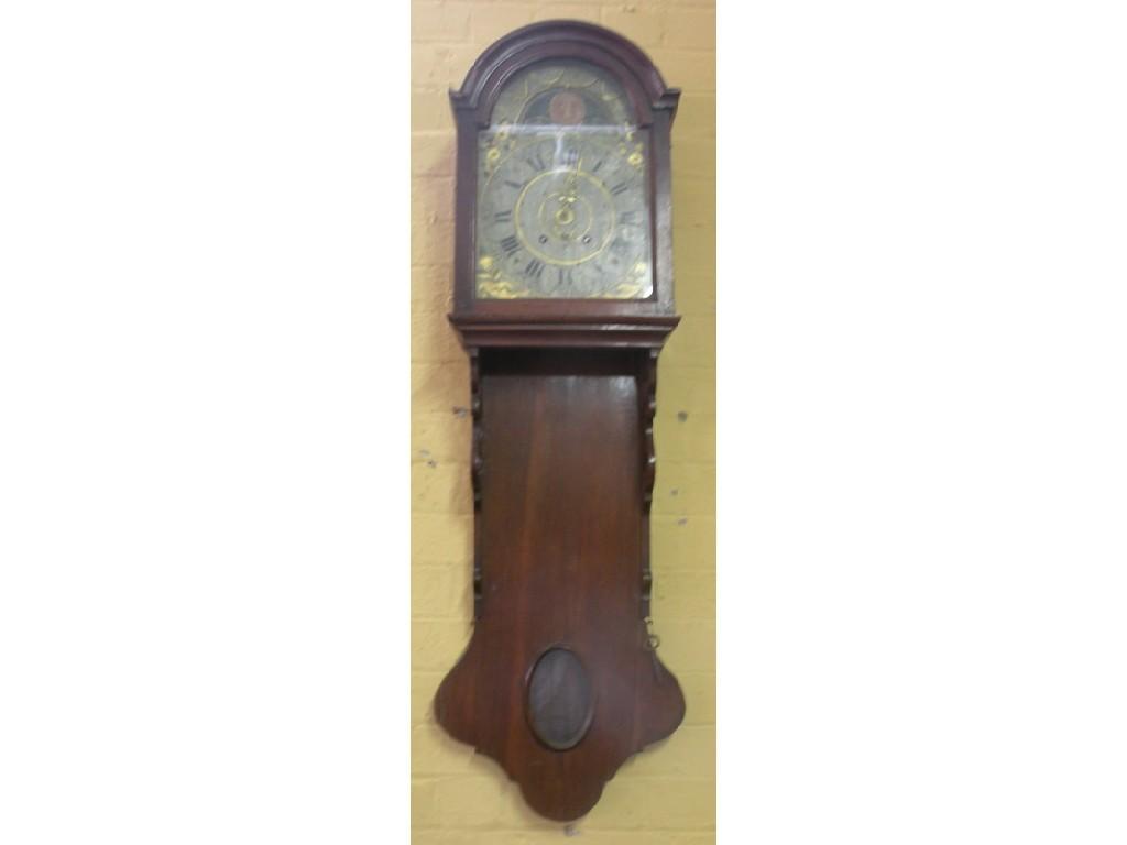 Appraisal: An thC Dutch oak wall clock the painted dial with