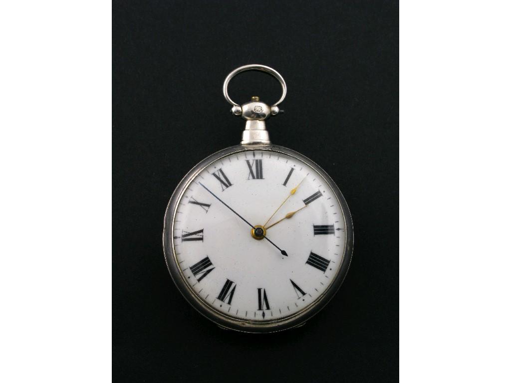 Appraisal: A Pocket Watch with white enamel dial sweep seconds hand