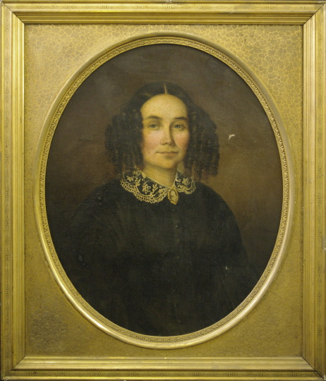 Appraisal: American School th Century Portrait of a Woman in Black