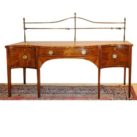 Appraisal: George III Style Inlaid Mahogany Sideboard Estimate -