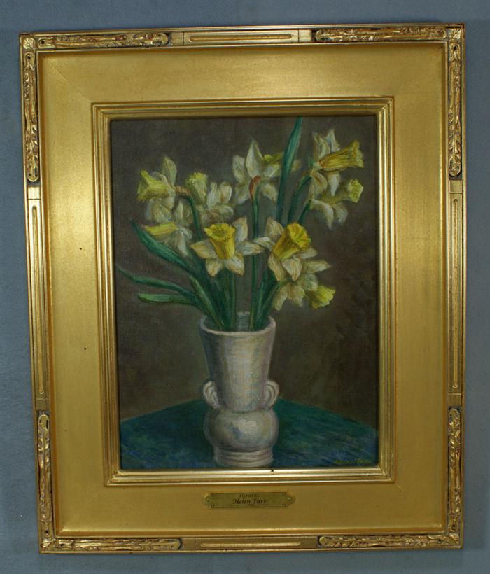 Appraisal: Helen Farr Sloan American - Oil on board Daffodils x