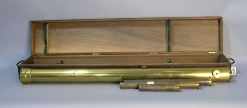 Appraisal: Bardou Fils brass telescope with case