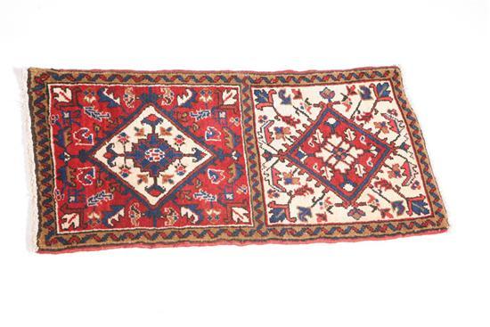 Appraisal: A HERIZ Iran th century Double mat ' x '