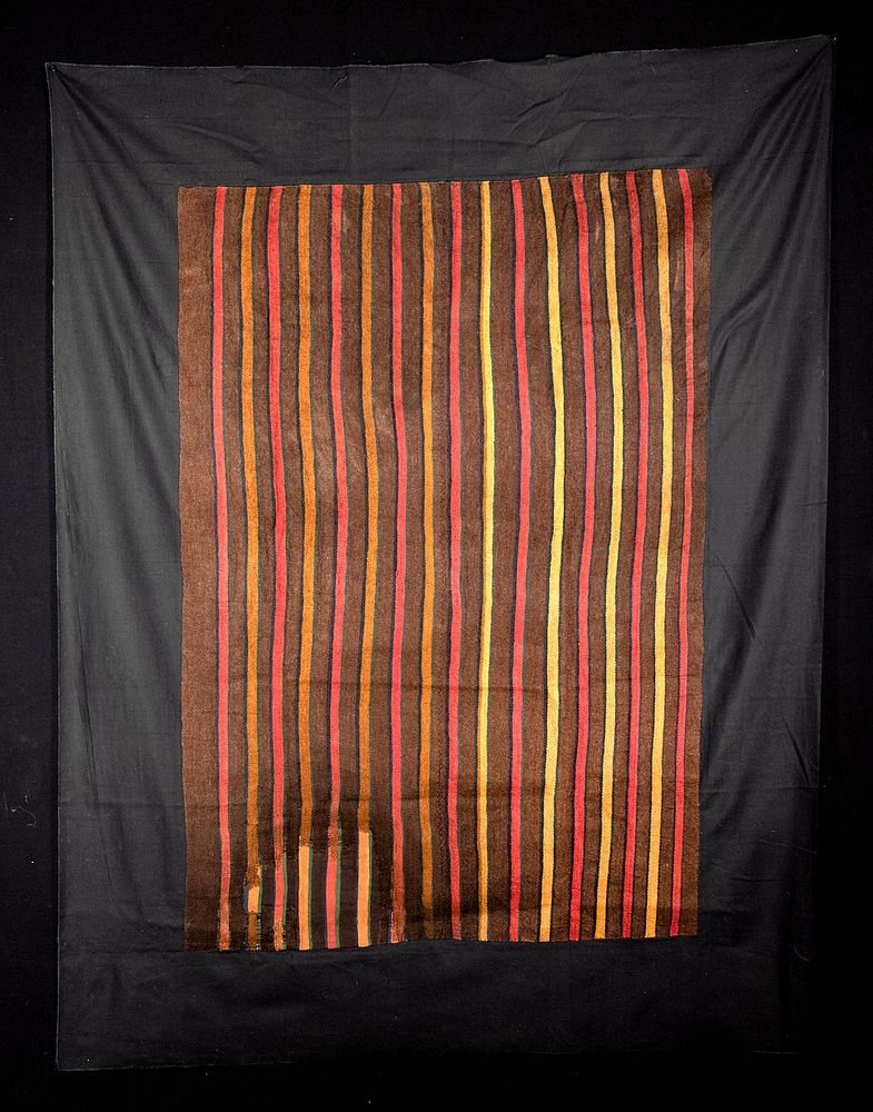 Appraisal: Large Proto Nazca Polychrome Textile w Stripes Originally Listed At