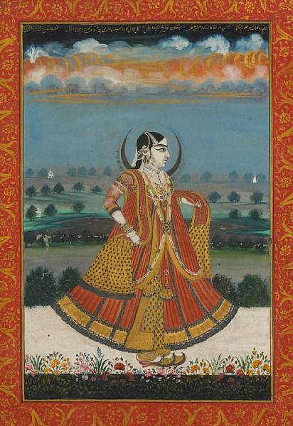 Appraisal: An Indian miniature painting Rajasthani School Late th Century Gilt