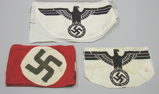 Appraisal: Lot consists of German WWII arm bands and Sports Shirts