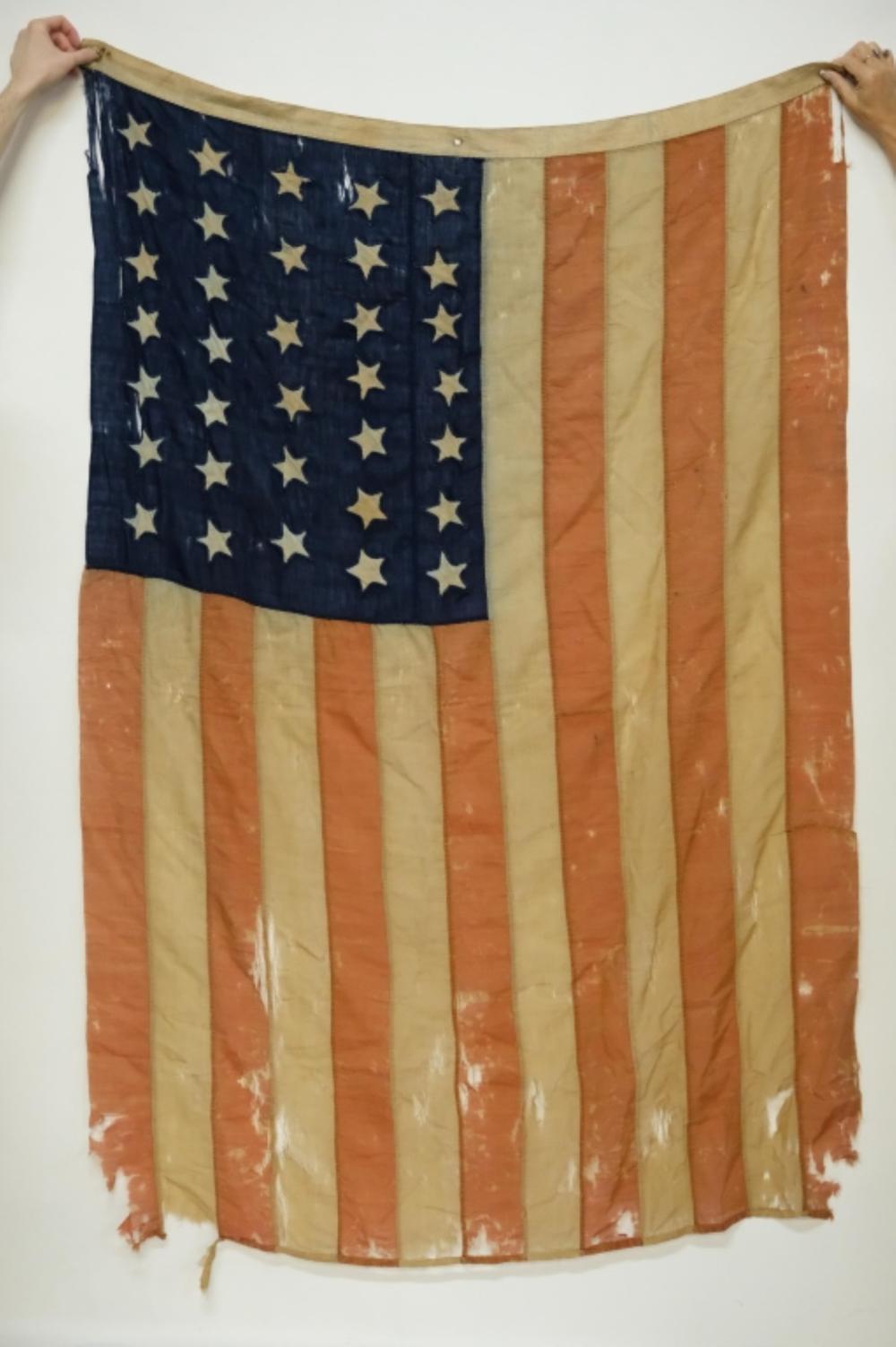 Appraisal: ANTIQUE STAR US FLAG - - - - American c