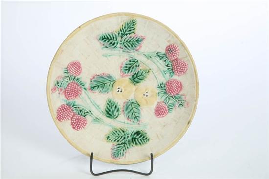 Appraisal: GRIFFEN SMITH HILL ETRUSCAN MAJOLICA PLATE Circular plate with floral