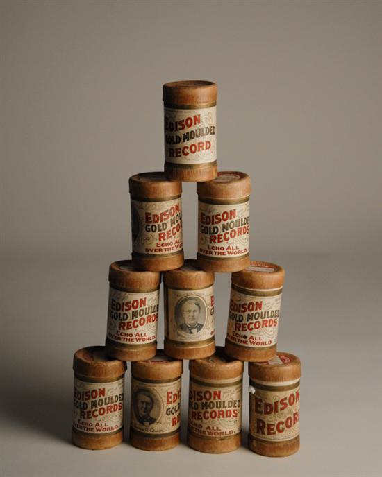 Appraisal: Ten Edison Gramaphone Cylinders in the Original Boxes