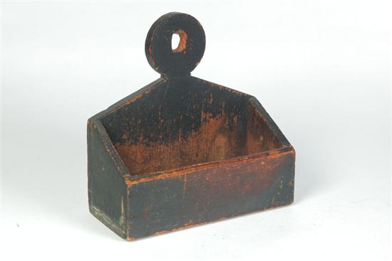 Appraisal: HANGING CANDLE BOX American st half- th century pine Nailed