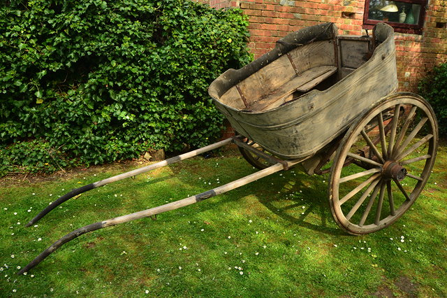 Appraisal: A VICTORIAN OR EDWARDIAN GOVERNESS CART the body with hinged