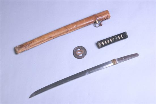 Appraisal: JAPANESE SHORT SWORD WAKIZASHI Shinto sword period th century Blade