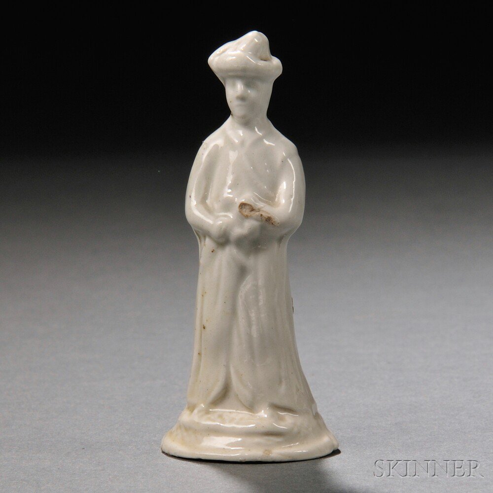 Appraisal: Staffordshire Salt-glazed Stoneware Figure of a Turk England the standing