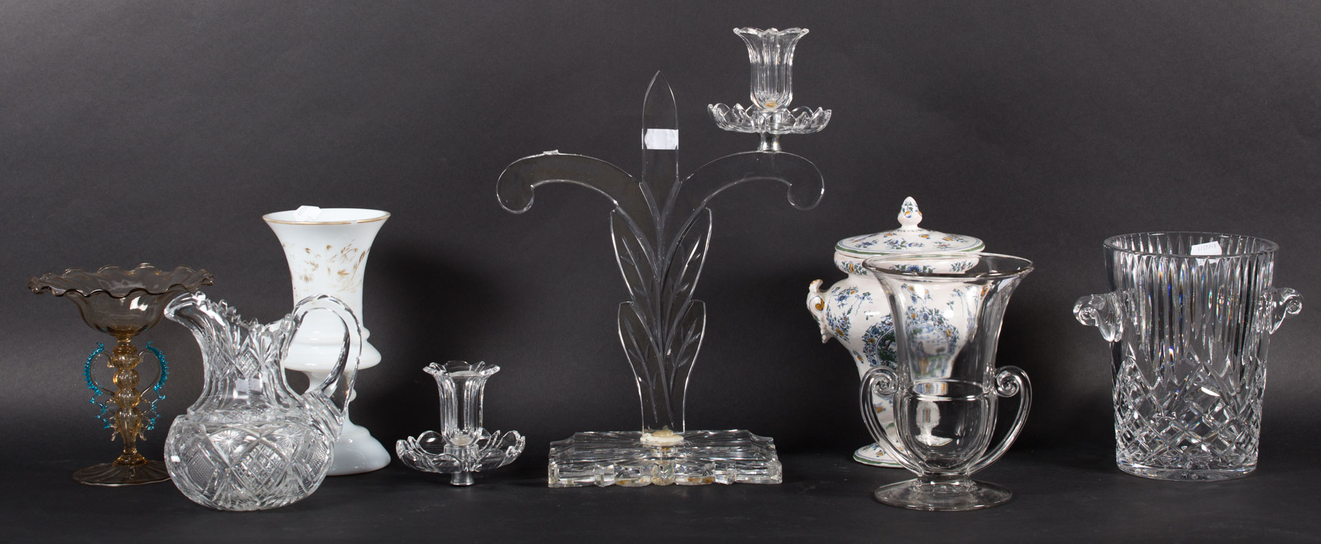 Appraisal: Assortment of items including cut and pressed glass continental ceramic