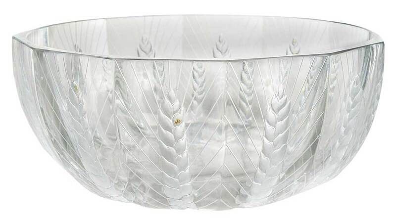 Appraisal: Lalique Ceres Glass Wheat Sheath Bowl French th century clear