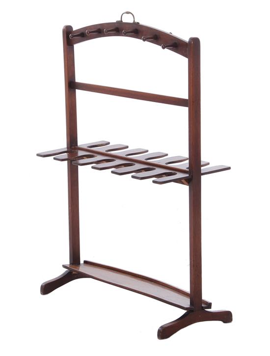 Appraisal: English mahogany boot rack th century H W D