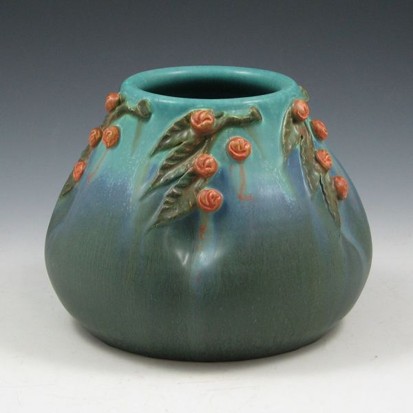 Appraisal: Retired Ephraim Bittersweet vase in colorful matte glazes Marked with