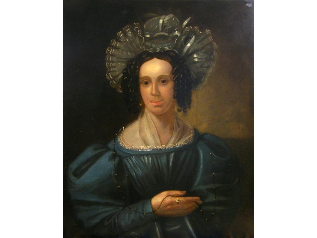 Appraisal: th century School - half portrait of a lady with