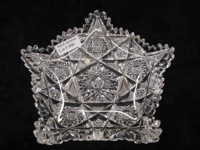 Appraisal: Libbey Cut Glass Dish five pointed shape brilliant period ''