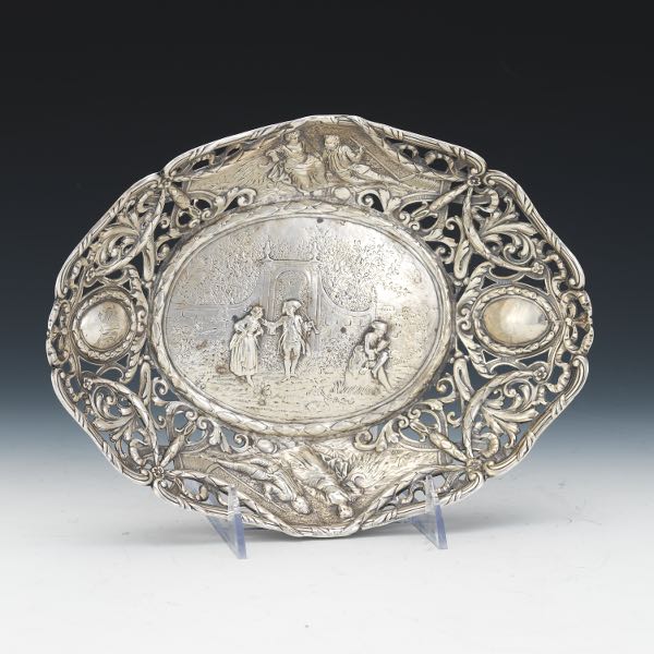 Appraisal: GERMAN STERLING BAROQUE STYLE BASKET BY WOLF KNELL CA LATE