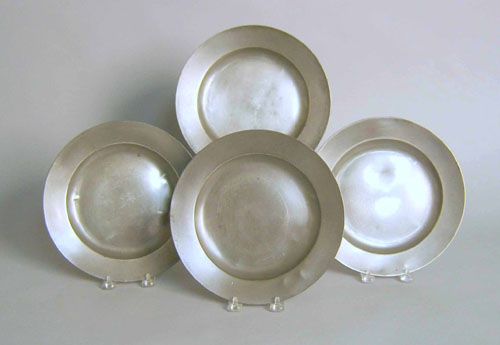 Appraisal: Four pewter plates bearing the touch of William Cooke dia