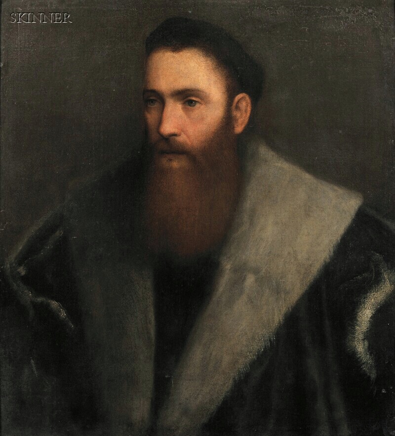 Appraisal: Italian School th Century Style Portrait of a Bearded Man