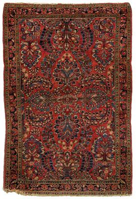 Appraisal: Sarouk rug ft in x ft in Generally even medium