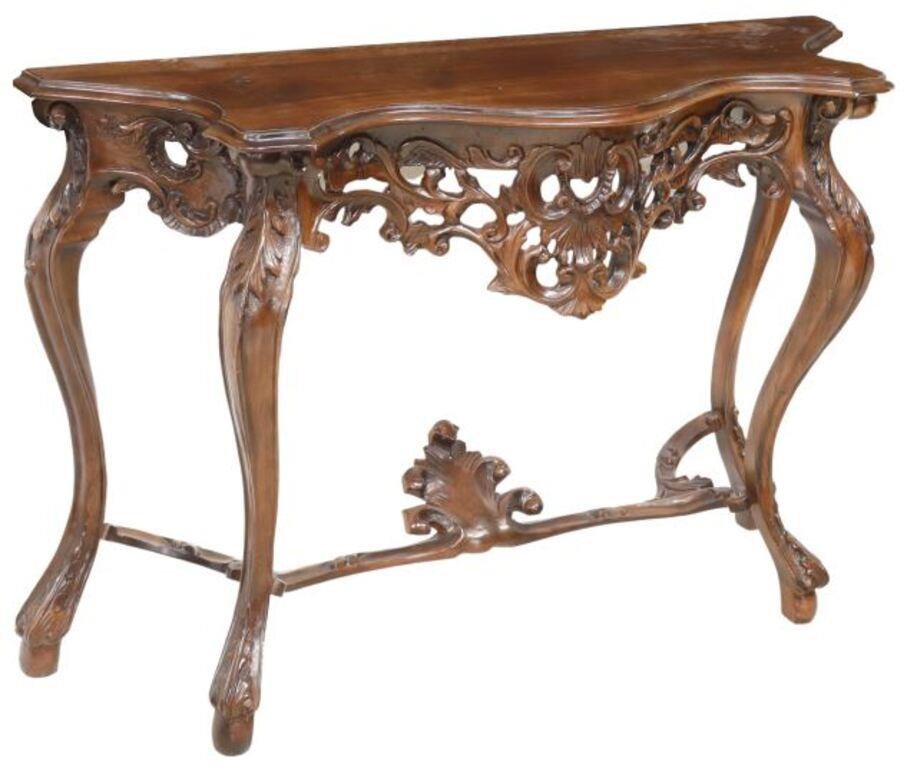 Appraisal: Louis XV style console table and mirror late th c