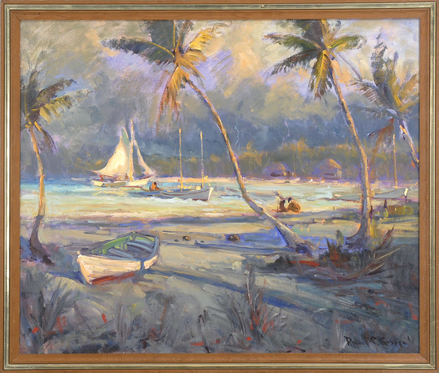 Appraisal: FRAMED PAINTING ROBERT CHARLES GRUPPE American b Squall Line Quintana