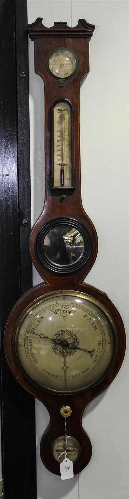 Appraisal: Sale Lot An English Mahogany Wheel Barometer th century with