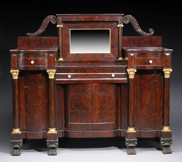 Appraisal: A Classical carved mahogany parcel gilt sideboard New York or