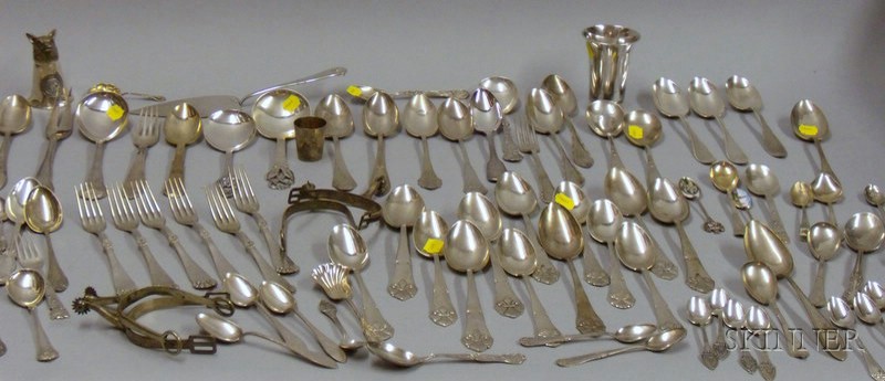 Appraisal: Group of Sterling Silver Plated and European Silver Flatware mostly