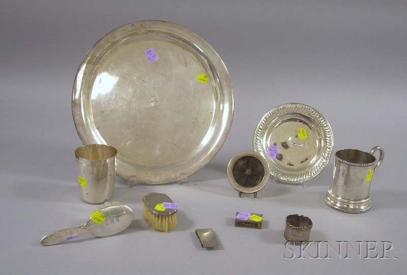 Appraisal: Ten Silver Serving Vanity and Presentation Items including a silver