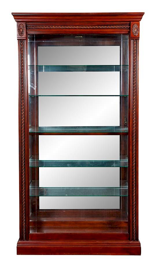 Appraisal: Two Wood and Glass Display Cases Height inches Two Wood