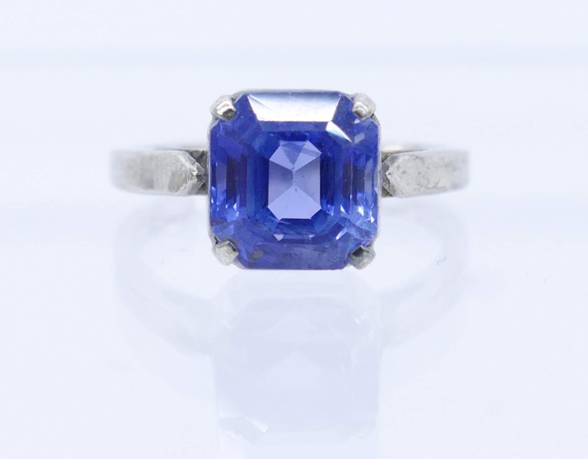 Appraisal: Ladies ct Sapphire and Sterling Ring Size - Includes one