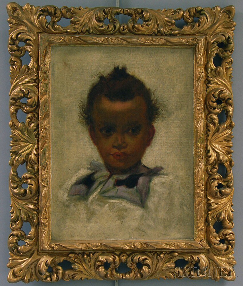 Appraisal: Boston School th Century Portrait of an African American Child