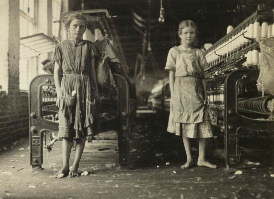 Appraisal: HINE LEWIS W - Untitled two girls in a factory