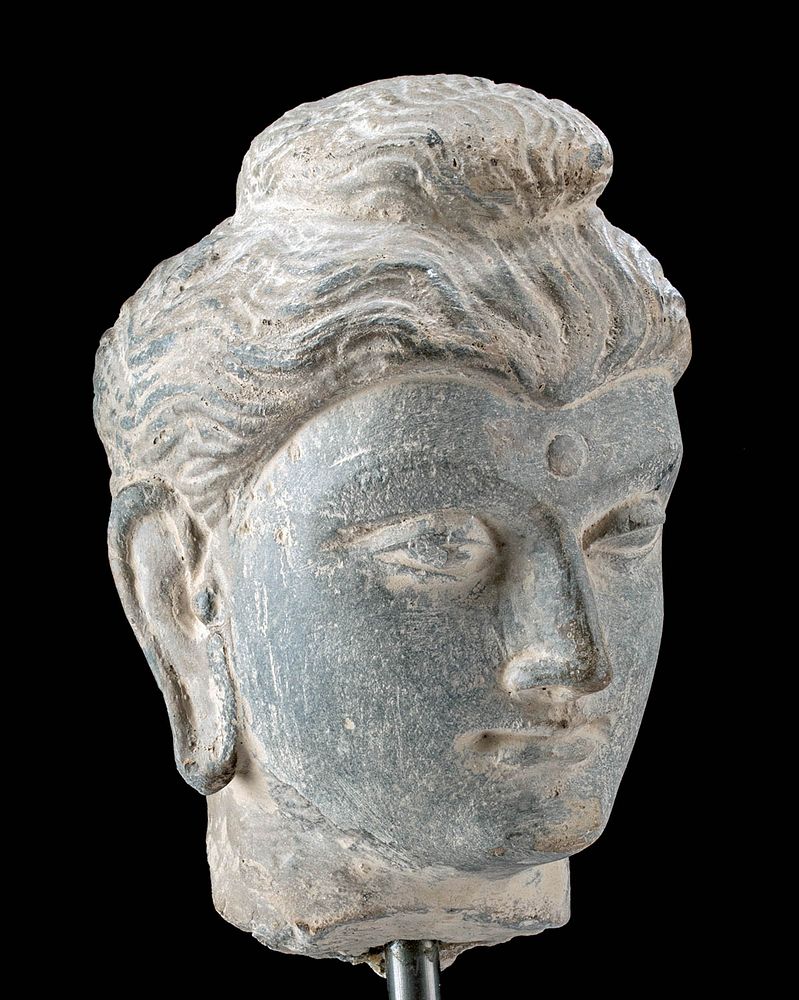 Appraisal: Ancient Gandharan Schist Head of Buddha Central Asia Pakistan and