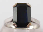 Appraisal: A French hallmarked carat white gold sapphire ring sapphire approx