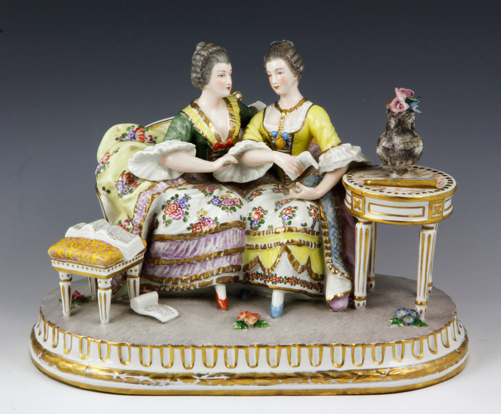 Appraisal: - Paris Porcelain Figure Group French Paris Porcelain figure group