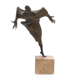 Appraisal: Modernist bronze dancer artist signed Modernist bronze dancer artist signed