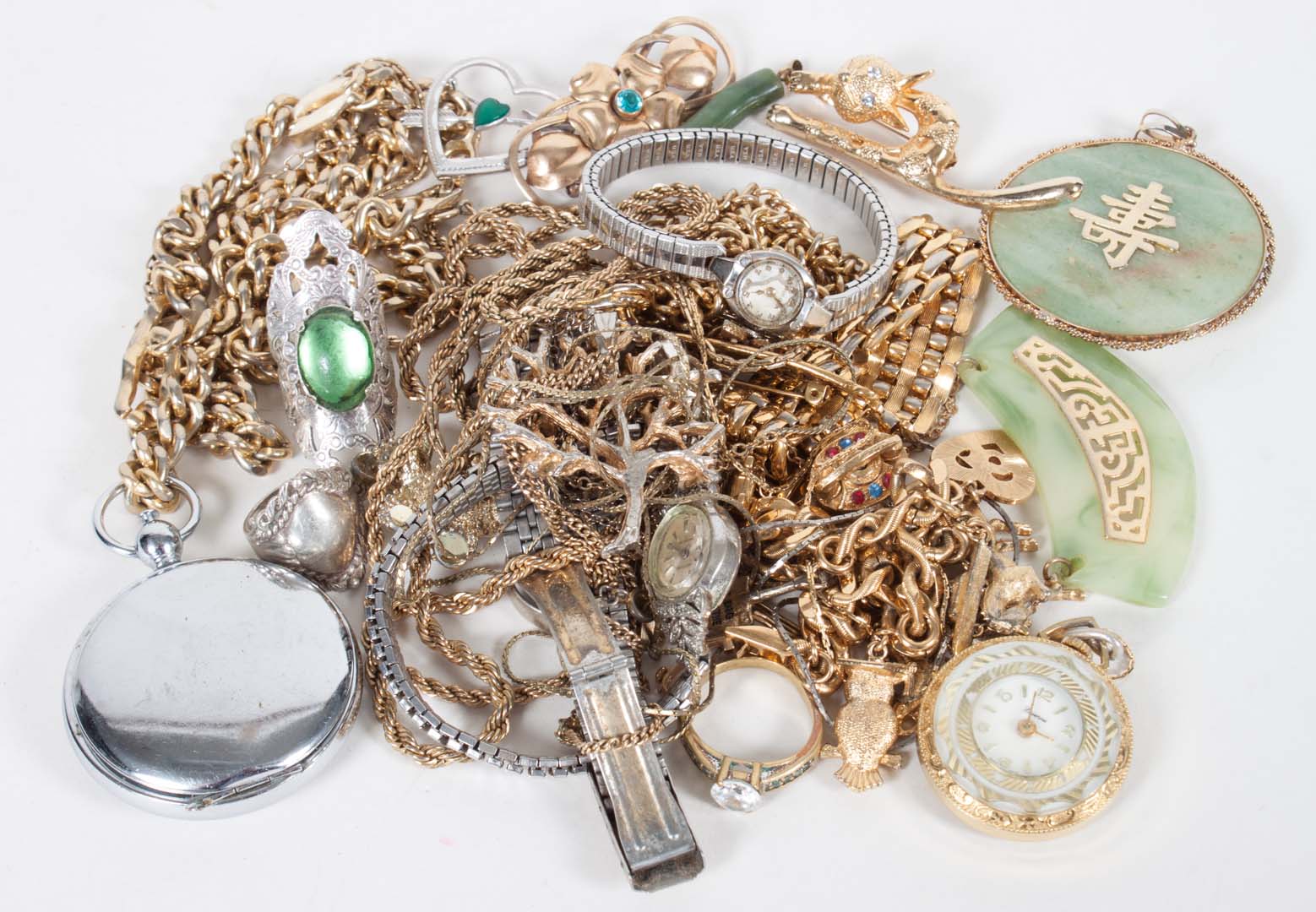 Appraisal: Bag of assorted costume jewelry including necklaces rings pendants and