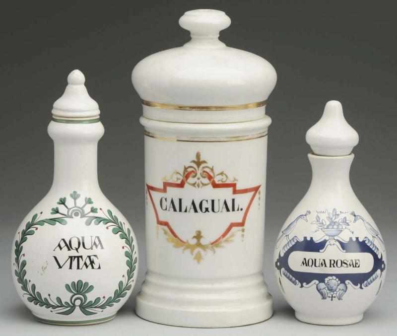 Appraisal: Lot of Early Apothecary Jars Circa s All with original