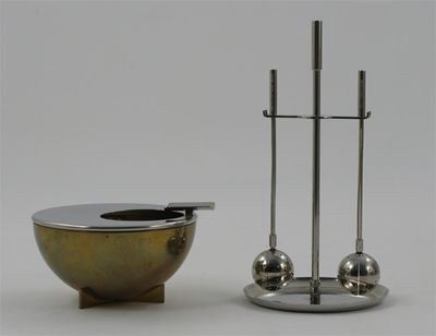 Appraisal: An Alessi ashtray originally designed by Marianne Brandt produced under