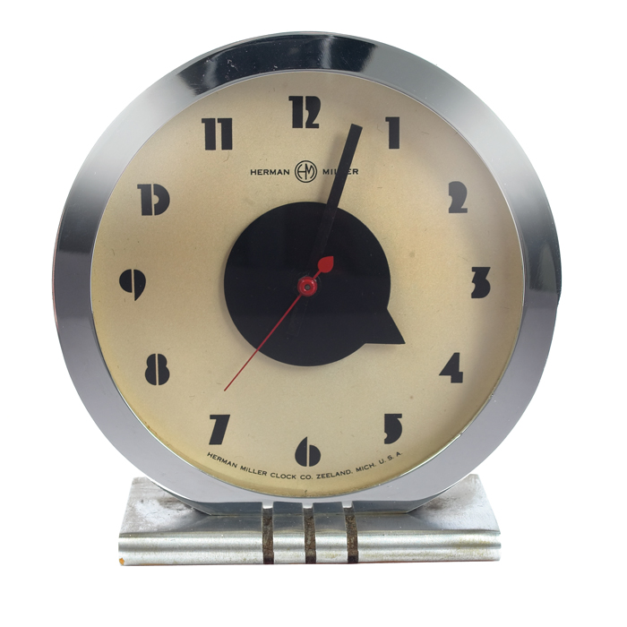 Appraisal: Gilbert Rohde Art Deco table clock by Herman Miller s