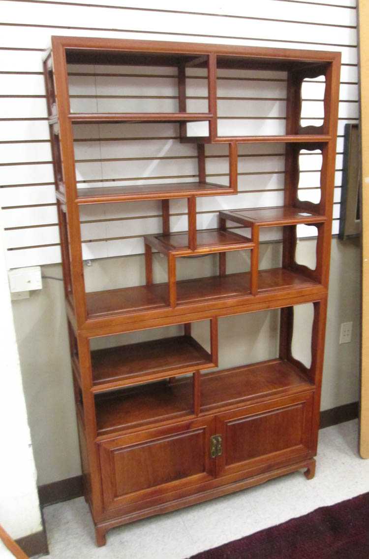 Appraisal: TALL OPEN-SHELF ETAGERE Chinese th century having eight levels of