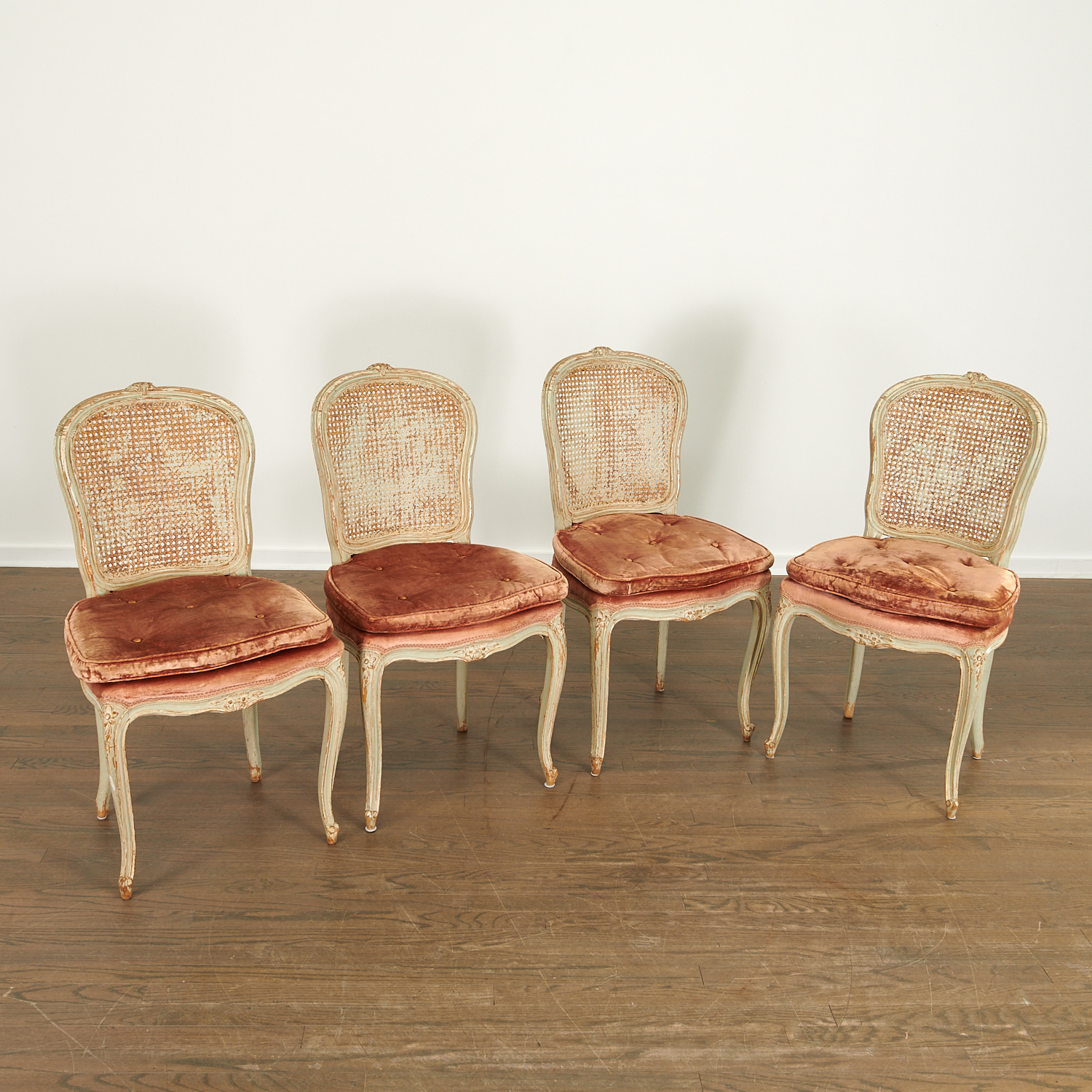 Appraisal: SET LOUIS XV STYLE PAINTED SIDE CHAIRS th th c